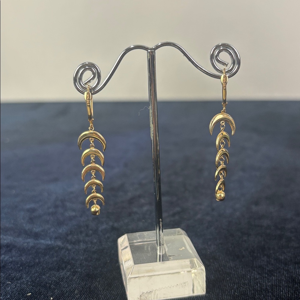 14kt Gold Dangle Earrings - Picture 5 of 8